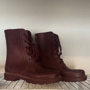 Michael Kors Men's Dark Red Lace-Up Boots